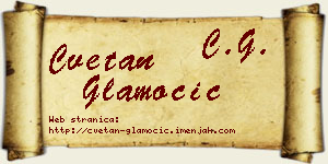 Cvetan Glamočić vizit kartica